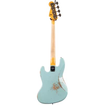 Fender 2024 Custom Shop 1961 Jazz Bass Heavy Relic Super Faded Aged Daphne Blue w/OHSC (567) USED image 9