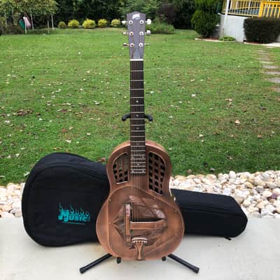 Recording King RM-991-M Tricone Resonator Guitar Champagne Matte & Gigbag image 2