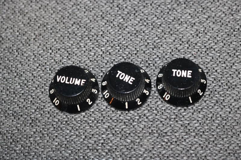 Vintage Original 1970s Fender Stratocaster Control Knobs Set image 1