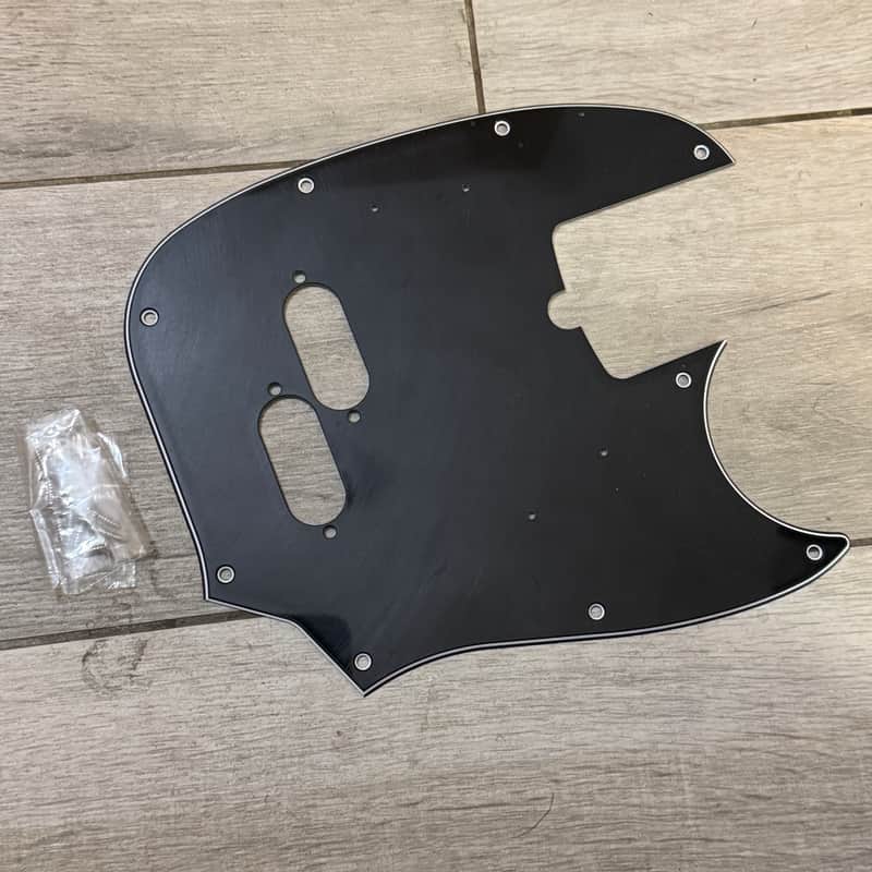 Fender JMJ Road Worn Mustang Bass Relic 3-Ply Black Pickguard USA MIM Vintage image 1