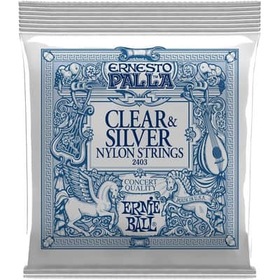 ERNIE BALL 2403 Ernesto Palla Clear Silver E1-E6 Saiten für Konzertgitarre Normal Tension image 1