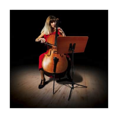 On-Stage SM7312W Conductor Stand with Wide Rosewood Bookplate image 2