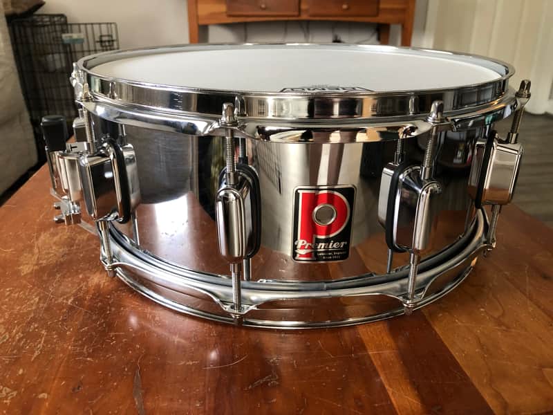 Premier snare drum chrome over steel vintage? Restored 5.5x14” image 1