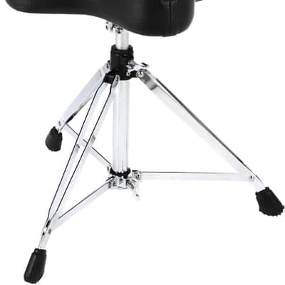 Drum Throne with Adjustable Height Motorcycle-Style Seat, Double-Braced Legs, Sturdy Drum Stool for Drummers, Comfortable Cushion for Practice or Performance image 1