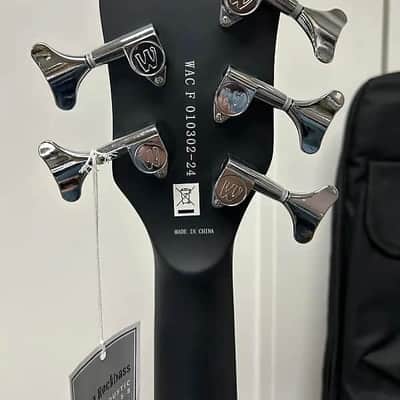 Warwick Rockbass Alien Deluxe Hybrid Thinline 5 String Acoustic Electric Bass - Black image 6