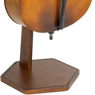 Wooden Cello Stand with Bow Holder, Heavy-Duty Floor-Standing Display Stand, Cello Wood Floor Stand for 1/2, 1/4, 3/4, 4/4,1/8, 7/8 Full Size, for Home and Studio image 3