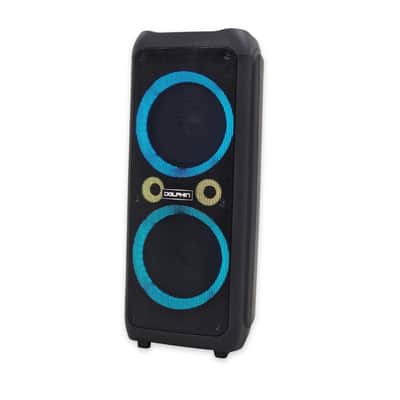 Dolphin SP-1270RBT Dual 12-Inch Premium Party Speaker, Bluetooth/USB/SD/FM/AUX, X-Bass, 5-Band EQ, LED Display, Quad Ring Lights image 3