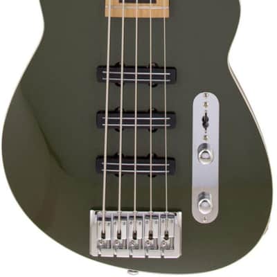 Reverend Triad 5 5-string Bass Guitar - Army Green with Maple Fingerboard image 1