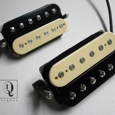 Humbucker Pickups Alnico 4 Set HOT PAF 13kOhm Bridge and Neck by Q pickups image 1