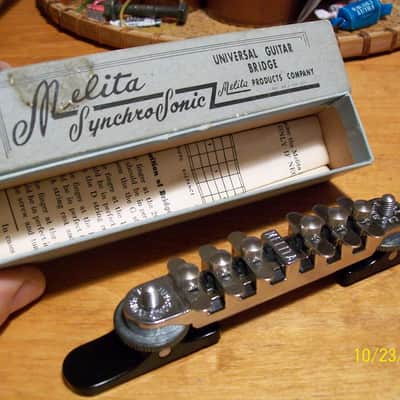 Gretsch Melita Synchro Sonic bridge 1950's in the box image 4