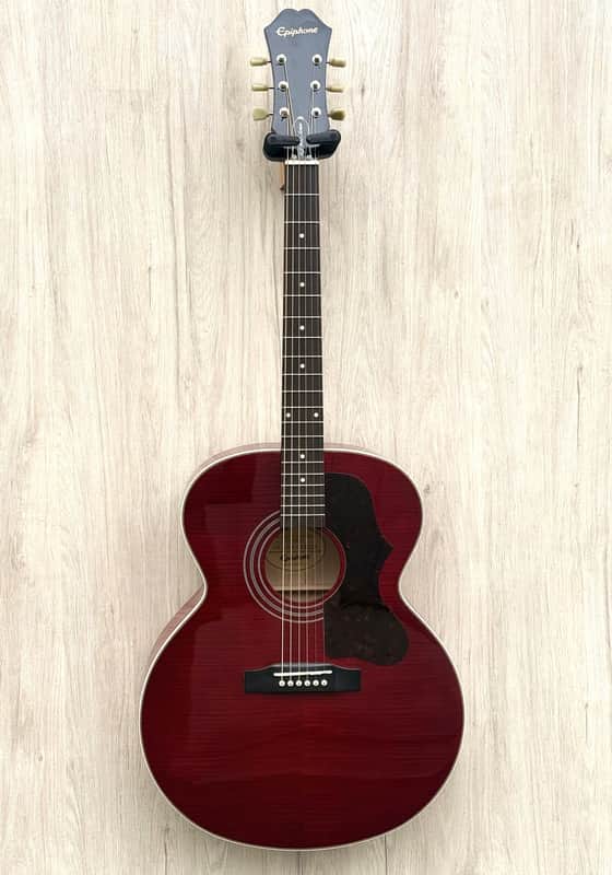 Epiphone EJ200 Limited Edition Artist Series Super Jumbo 2014 - Wine Red Flame image 1