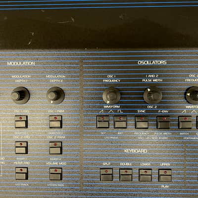 Oberheim OB-8 61-Key 8-Voice Synthesizer 1983 - Blue with Wood Sides image 3