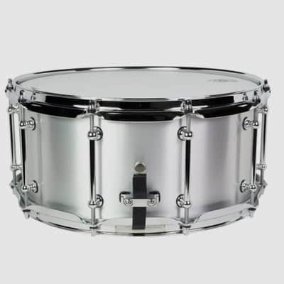 SJC Drums Alpha Aluminum Snare – 6.5"x14" - Brushed Aluminum Shell image 2
