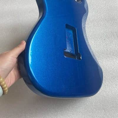 Metallic Blue Strat Stratocaster Style Guitar Body with Double Locking Tremolo image 3
