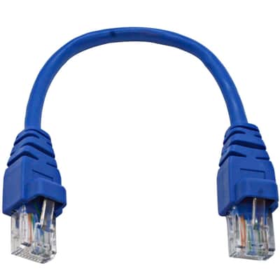 10 Pack of 6 inch CAT5e UTP Patch Cables - RJ45 Ethernet 8 Wire Cords Blue image 2