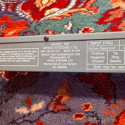Aphex 109 Tube Parametric Equalizer - Tubessence Rack Gear (Tested/No Power Supply) image 6