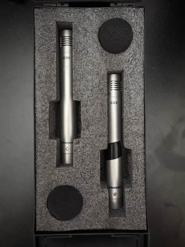 Samson C02 Small-Diaphragm Supercardioid Pencil Condenser Mics (Stereo Pair) 2010s - Silver image 1