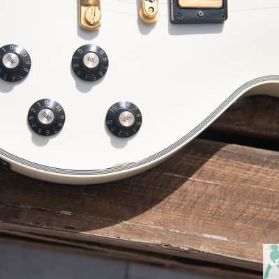 Greco EGC-600 1987 - Aged White - “Mint Collection” w Open "O" - Made in Japan image 12