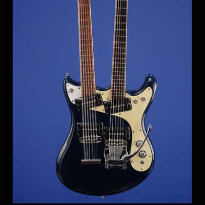 Mosrite Joe Maphis Model Double-Neck 6/12 String 1966 Ink Blue image 1