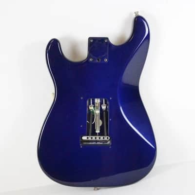 1992 Vintage Fender Stratocaster Plus Deluxe Midnight Blue BODY w/Original Bridge 1990s USA Strat image 4
