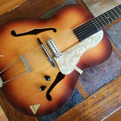 Voss vintage archtop made in Germany Hofner-style hollowbody image 2