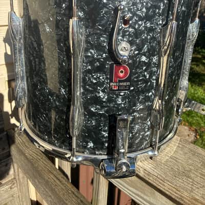 Premier Royal Scot Pipe Band Snare Drum #2 1970s - Grey Marble and Chrome image 4