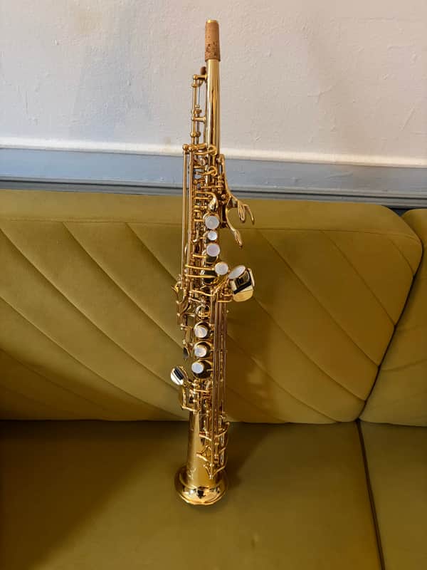 Yamaha YSS-82ZR Custom Z Professional Soprano Saxophone - Gold Lacquer with Curved Neck image 1