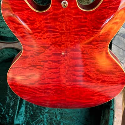 Josh Williams Guitar Mockingbird 2023 - Light Relic Red Curly Maple image 4
