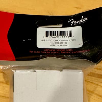 Fender American Standard Stratocaster/Telecaster Tuning Heads (6) 2010s - Chrome image 3