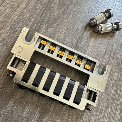 Schaller 456 Fine Tune Wrap Around Bridge 1980s - Chrome Made In Germany Tony Iommi Old Boy image 2