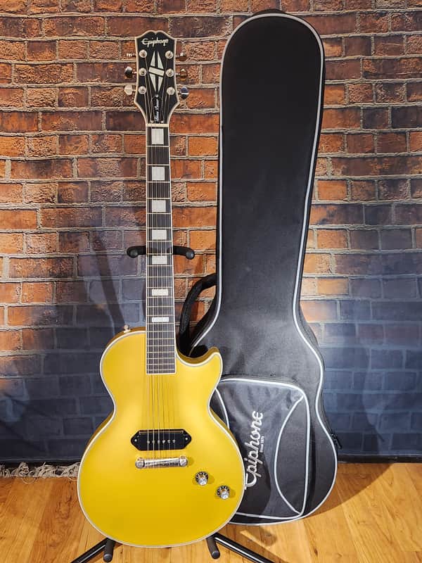 Epiphone 2022 Jared James Nichols Signature "Blues Power" Les Paul Custom Goldtop P-90 Silencer w/ Original Gig Bag image 1