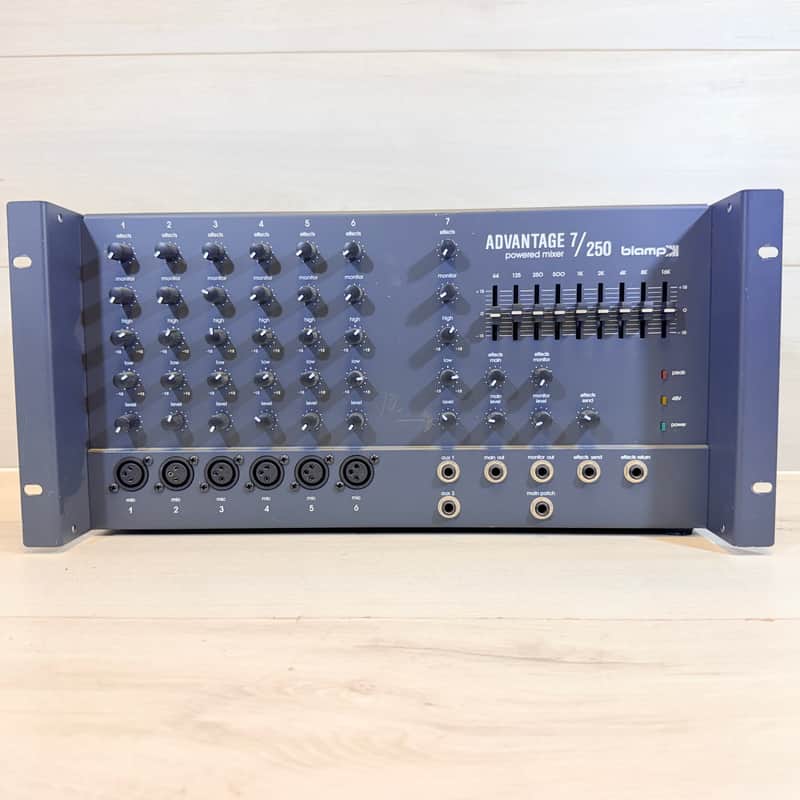 Biamp Advantage 7/250 250W 7-Channel Powered Mixer Made in USA w/ Attached Power Cord 1995 image 1