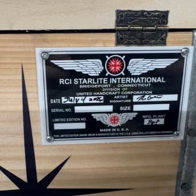 RCI Starlite USA 250th anniversary 8x14 tribute snare drum. Only 20 image 9