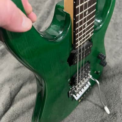 Hamer Slammer Diablo 90s - Transparent Green Dimarzio Super Distortion image 9