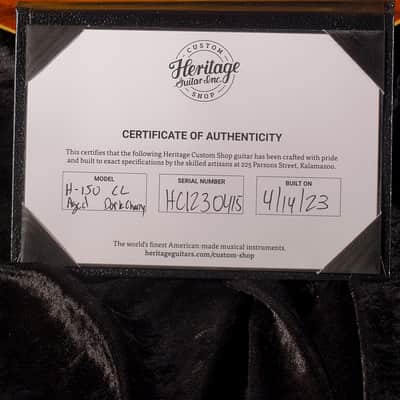 Heritage Custom Shop Core H-150 Dark Cherry Sunburst image 10