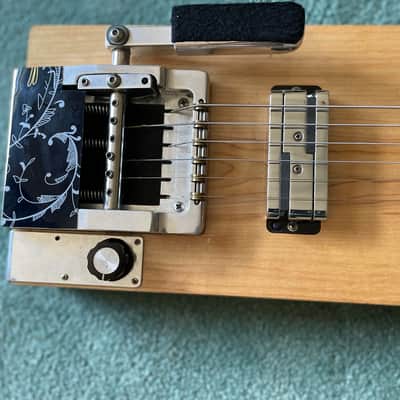 Jackson SlideKing LS Lap Steel with a 3 strings palm bending lever - Natural, no legs, felt fabric on the back side image 18