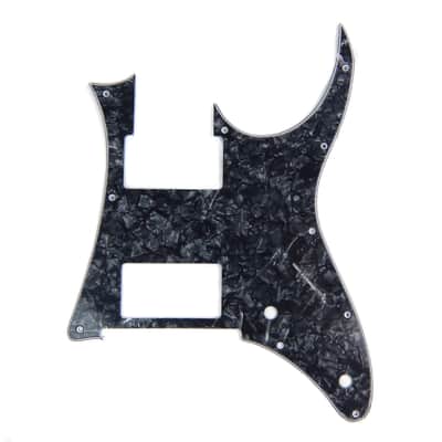 Custom Guitar Pick Guard for Ibanez RG 350 DX , 2-Pickup, 4ply Black pearloid