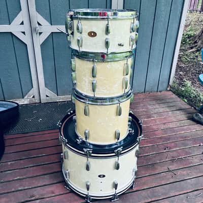 Slingerland Radio King 1950 - White Marine Pearl image 24