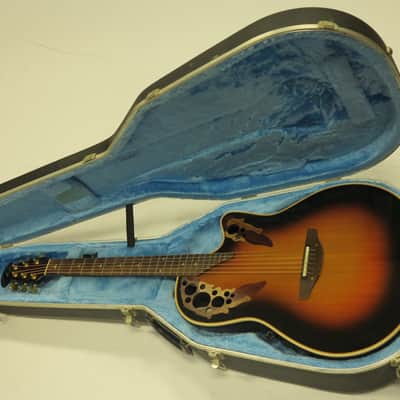 Ovation 1868 Elite Acoustic Electric Guitar with Hardshell Case, Super Shallow Bowl image 9