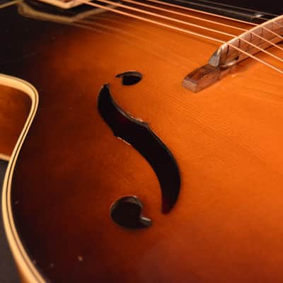 Vintage 1950's Harmony H-1311 Cremona Archtop Guitar with Venetian Cutaway - w/ OSS Case image 11