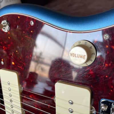 Fender American Performer Jazzmaster with Fralin P90s and SKB Case - Satin Lake Placid Blue image 11