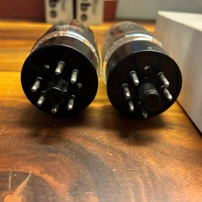 NOS date code and tight current matched pair GE 6L6GC clear top tubes image 5