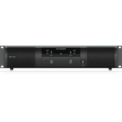 Behringer NX3000 3000W Ultra-Lightweight Class-D Power Amplifier with SmartSense Loudspeaker Impedance Compensation with Value Series XLR M to F Professional Microphone Cable - 25' image 1