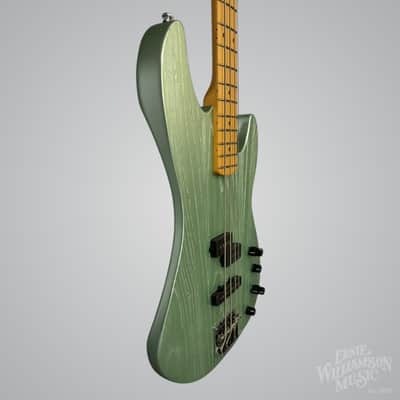 Sire Marcus Miller P6-4 String Bass Guitar, Maple Fingerboard, Surf Green Metallic image 3