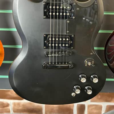Epiphone G400 Gothic Satin Black 2006 Electric Guitar image 4