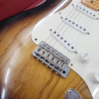 Fender Custom Shop Limited Edition 50th Anniversary '54 Stratocaster Masterbuilt By Yuriy Shishkov 2004 - Reliced 2-Tone Sunburst image 10