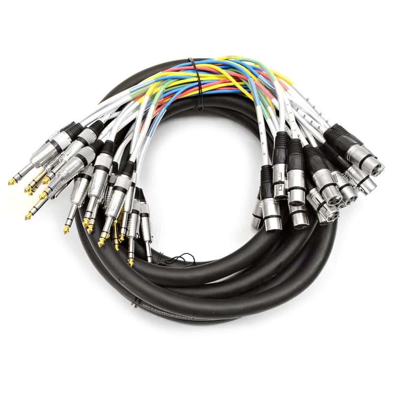 Seismic Audio SAXT-16x20F 16-Channel 1/4" TRS Male to XLR Female Snake Cable - 20' image 1