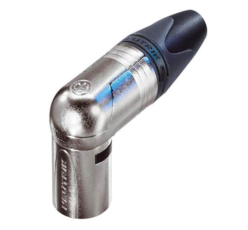 Neutrik NC3MRX Right Angle Male XLR Cable Connector 3 Pole Silver image 1