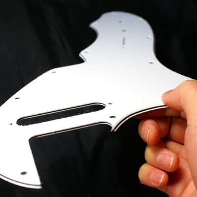 Left-handed 69 Telecaster Tele Thinline Re-Issue Style Guitar Pickguard 3ply White image 3