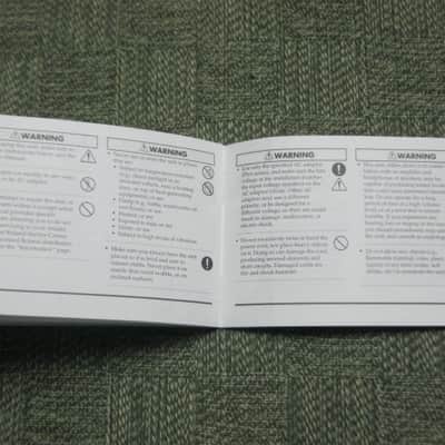 used (less than lite average wear) genuine Boss Owner's Manual for PH-3 Phase Shifter (NO: pedal / other items) 2000s (copyright year 2002) white matte paper / black print & graphic [5 inches across (unopened), 3 & 1/2 inches high] 32 pages cover to cover image 23